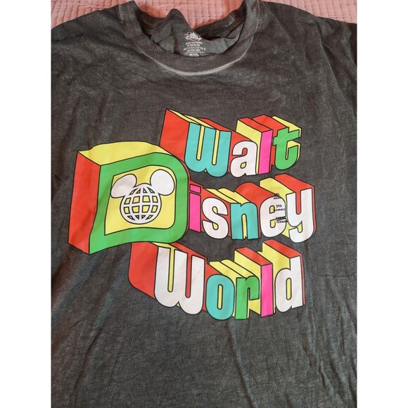 Walt Disney World Mineral Wash Retro Logo Gray T-Shirt‎ Adult XXL - Picture 3 of 7